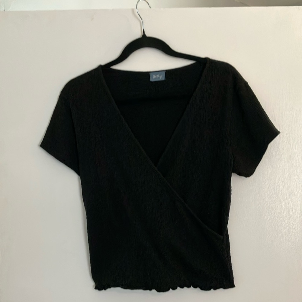 Black Wrap Top